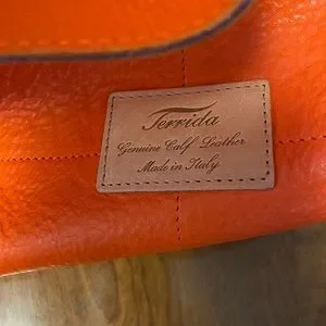 Terrida | Bags | Bright Orange Super Roomy Leather Backpack  display picture 2